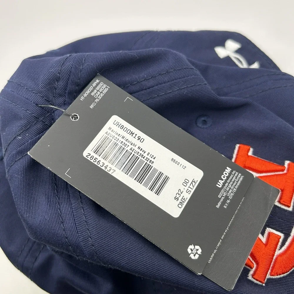 Auburn Tigers Under‎ Armour UA Iso-Chill Swimming Relaxed-Fit OSFM Hat Cap - Picture 3 of 4